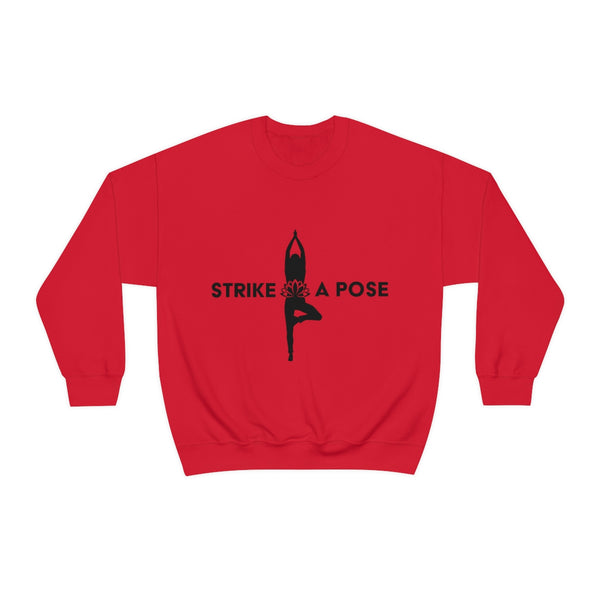 Yoga - Strike a Pose - B - Unisex Heavy Blend™ Crewneck Sweatshirt