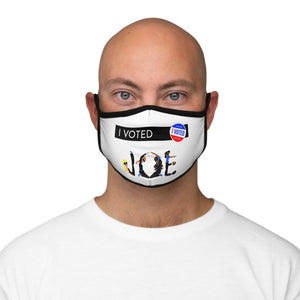 I VOTED JOE -1BK- Fitted Polyester Unisex - Face Mask