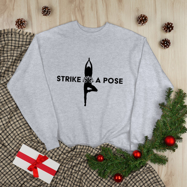 Yoga Strike a Pose - B - Crewneck Sweatshirt