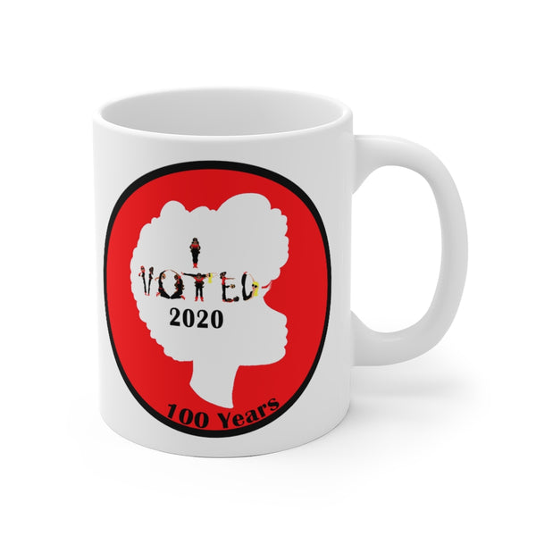 I VOTED 20-100 -SL-R White Ceramic Mug