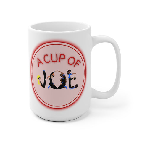 A CUP OF JOE -R- White Ceramic Mug