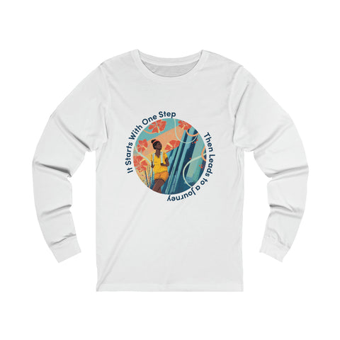 It Starts With One Step - BL - Unisex Jersey Long Sleeve Tee