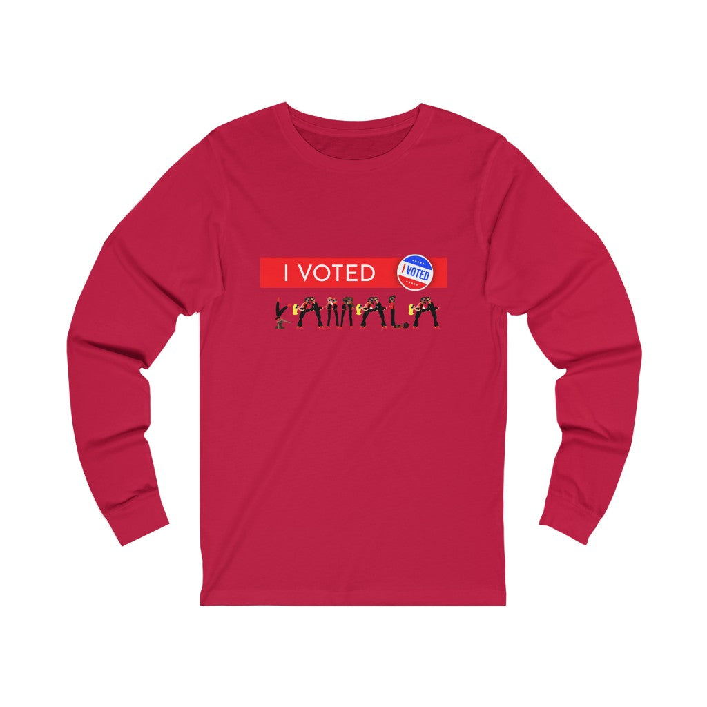 I VOTED KAMALA -1R- Unisex Jersey Long Sleeve Tee