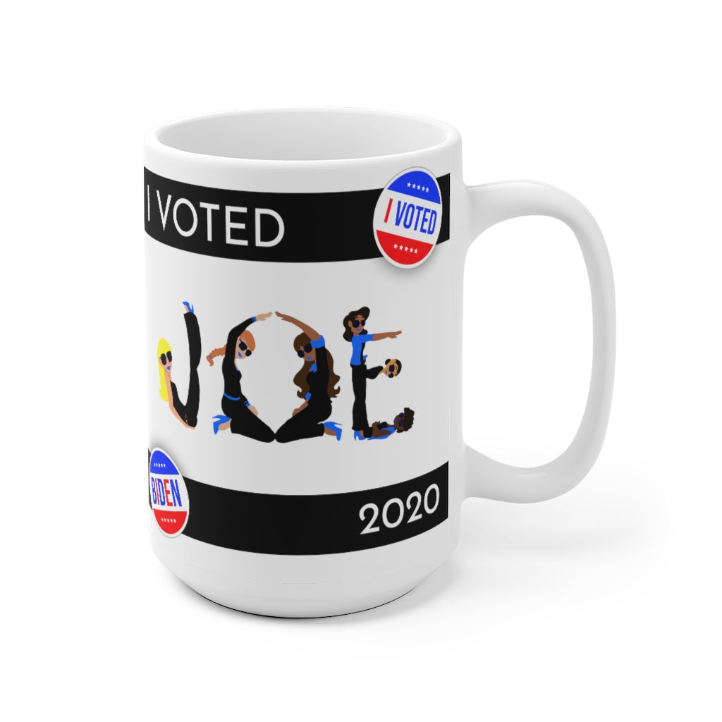 I VOTED JOE - 2  - BK- White Ceramic Mug