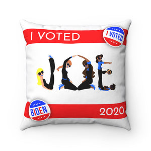 I VOTED JOE -2-R - Spun Polyester Square Pillow
