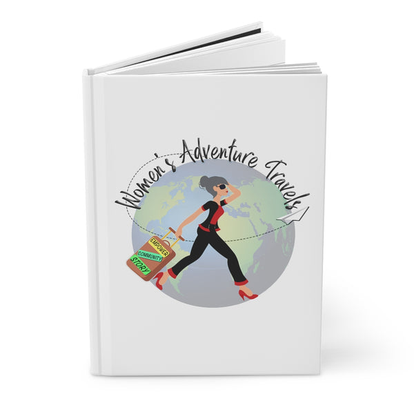 Women's Adventure Travel - Silver Hair - Hardcover Journal Matte