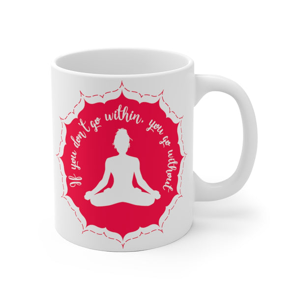 Yoga- Within Without - RL - White Ceramic Mug
