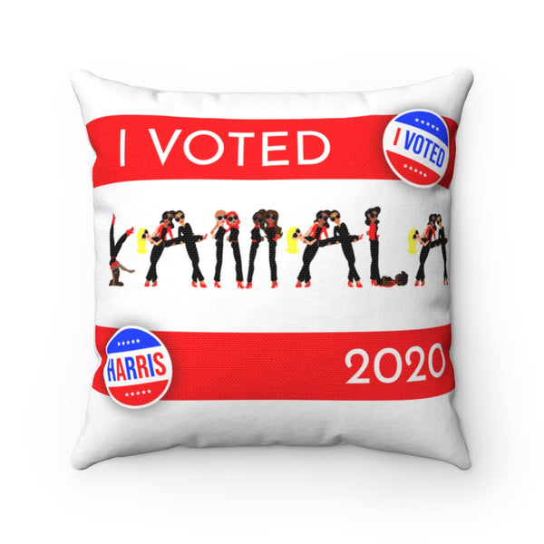 I VOTED KAMALA 2-R - Spun Polyester Square Pillow