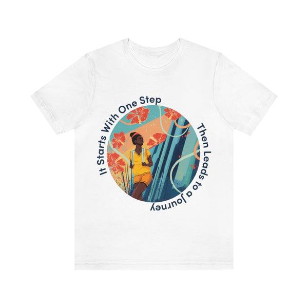 It Starts With One Step - BL - Unisex Jersey Short Sleeve Tee