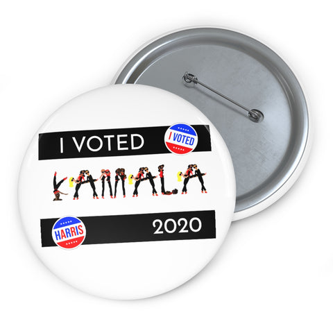 I VOTED KAMALA -2-B- Custom Pin Buttons