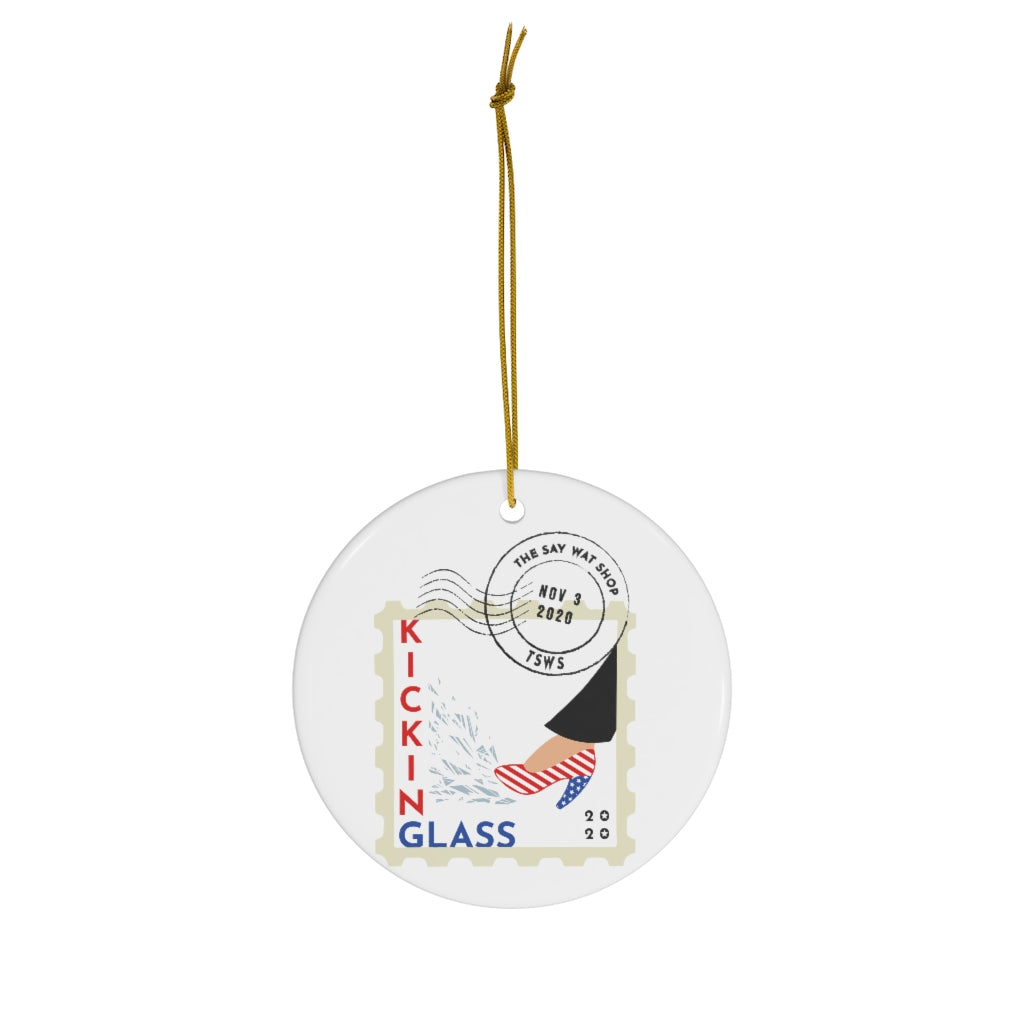 GLASS CEILING -S- Round Ceramic Ornaments