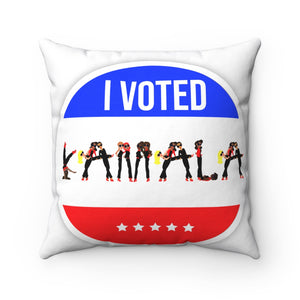 I VOTED KAMALA - Flag - RWB - Spun Polyester Square Pillow
