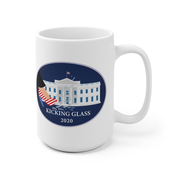 KICKING GLASS -2020-C-BL - White Ceramic Mug