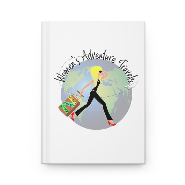 Women's Adventure Travels - Blonde Woman - Hardcover Journal Matte