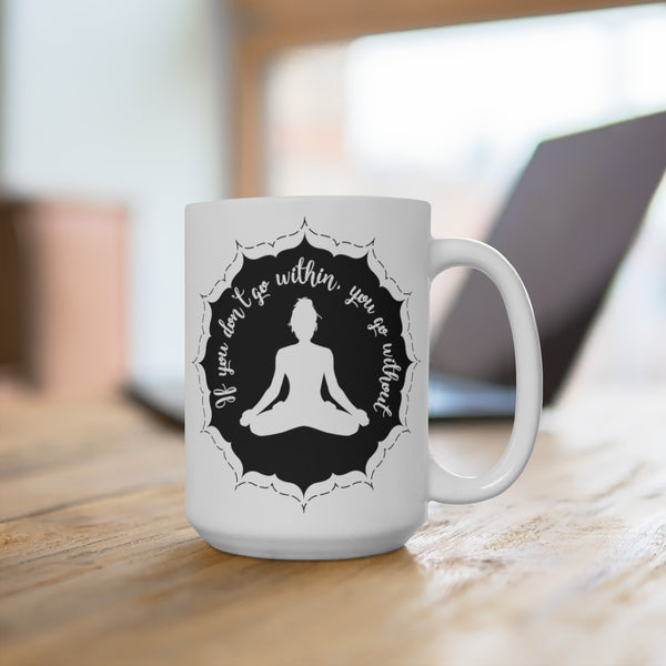 Yoga - Within Without - BL- White Ceramic Mug