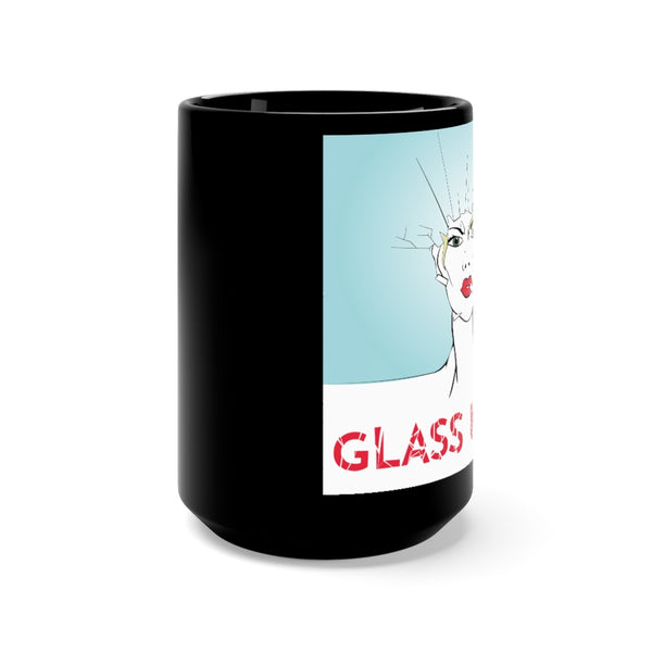 KISS MY GLASS - GK-R - Black Mug 15oz