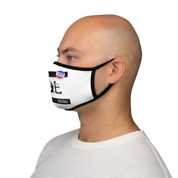 I VOTED JOE -2 BK- Fitted Polyester Unisex- Face Mask