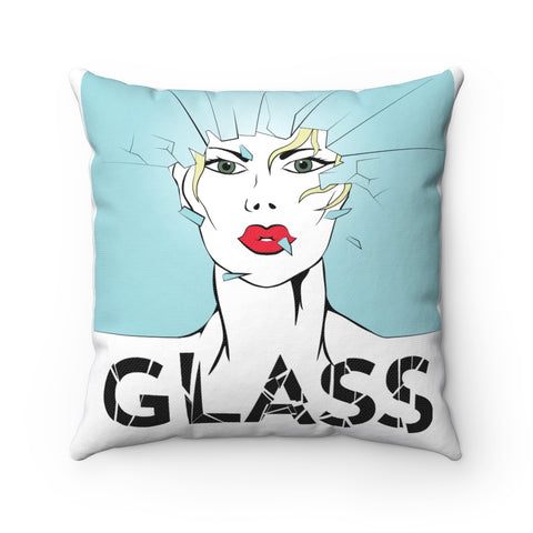 KISS MY GLASS - GR- Spun Polyester Square Pillow