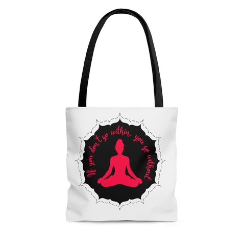 Yoga - Within Without - LR - Tote Bag