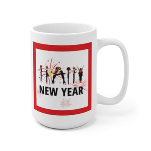 Holiday - Happy New Year - SR - White Ceramic Mug