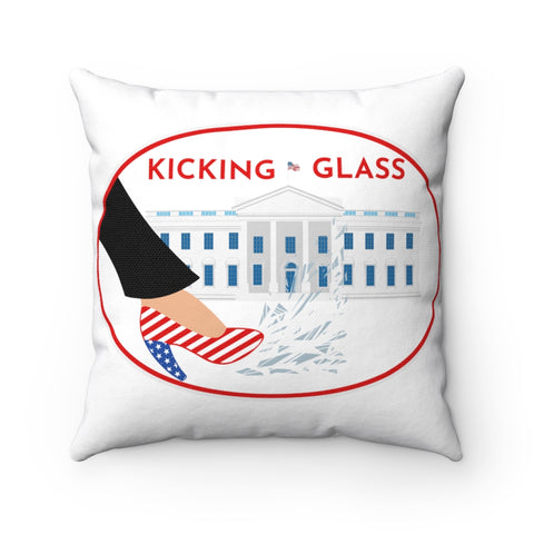 KICKING GLASS - RC - Spun Polyester Square Pillow