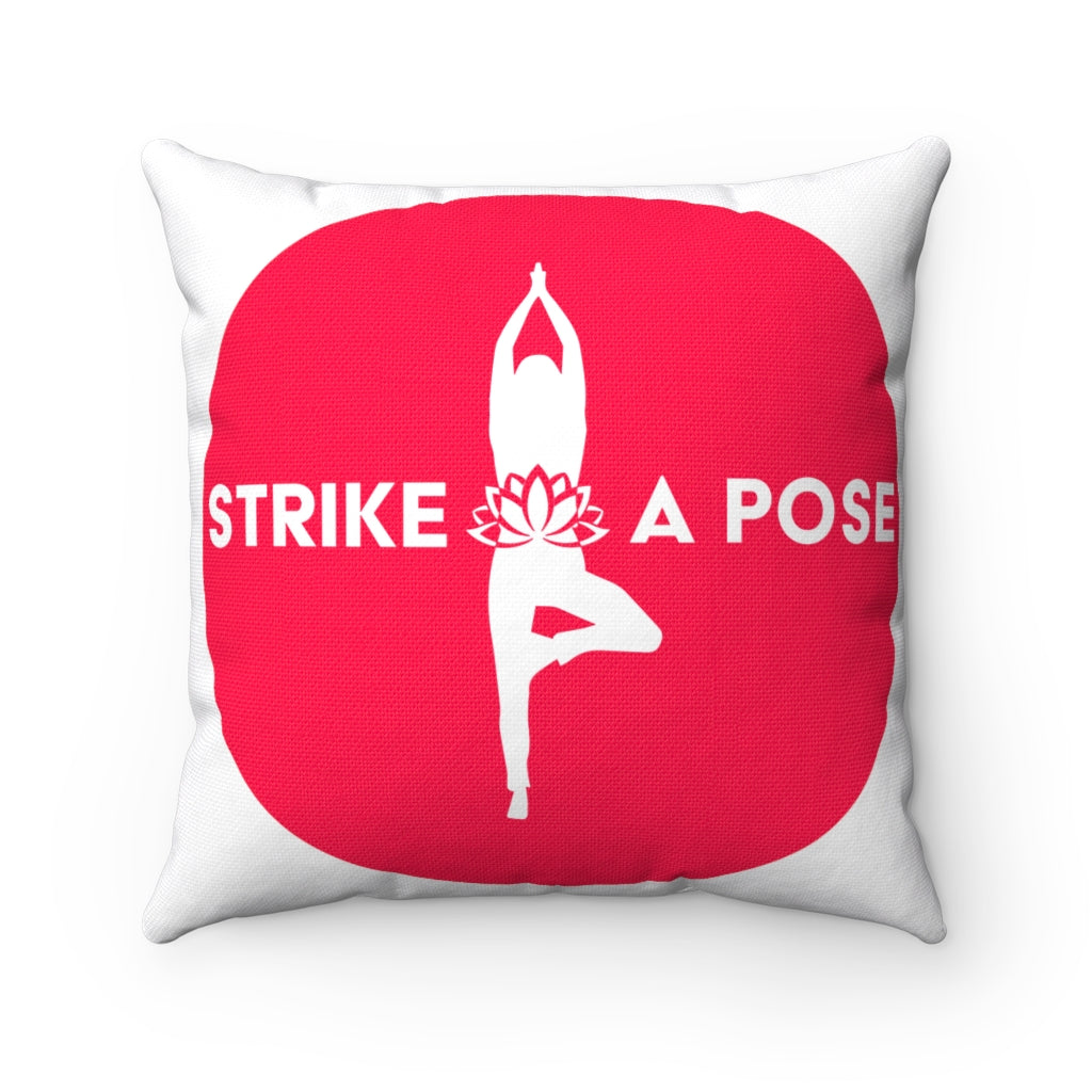 Yoga Pose - RC - Square Pillow