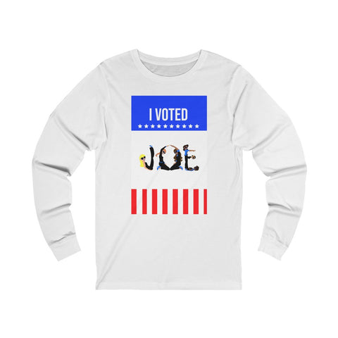 I VOTED JOE - Flag -  Unisex Jersey Long Sleeve Tee