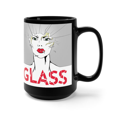 KISS MY GLASS - G-R - Black Mug 15oz